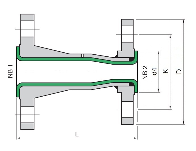 ga-drawing-con-reducer — PTFE Lined Pipes and TEFLON Lined ValvesPTFE ...